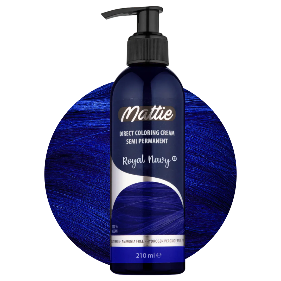 Mattie Royal Navy - Végane Coloration Semi-Permanente Coloration Directe Crème 210 ml