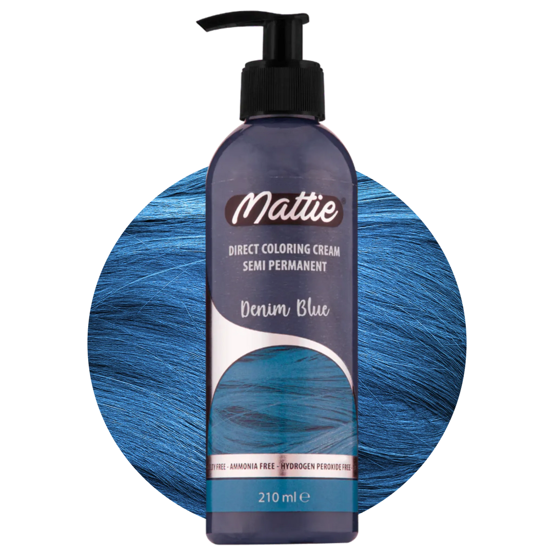 Mattie Denim Blue - Crème De Coloration Directe Semi-Permanente Vegan 210 ml