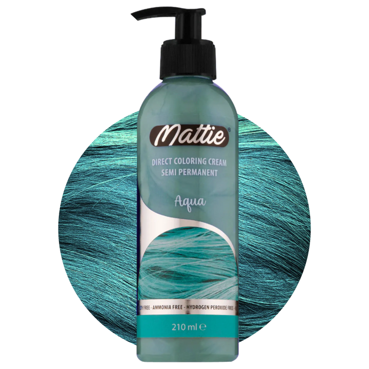 Mattie Aqua - Crème De Coloration Végane Semi-Permanente Coloration Directe 210 ml