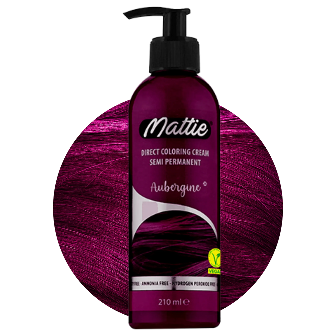 Mattie Aubergine - Crème De Coloration Directe Semi-Permanente Végane 210 ml