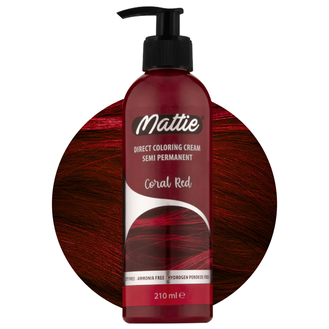 Mattie Coral Red - Crème De Coloration Directe Semi-Permanente Vegan 210 ml