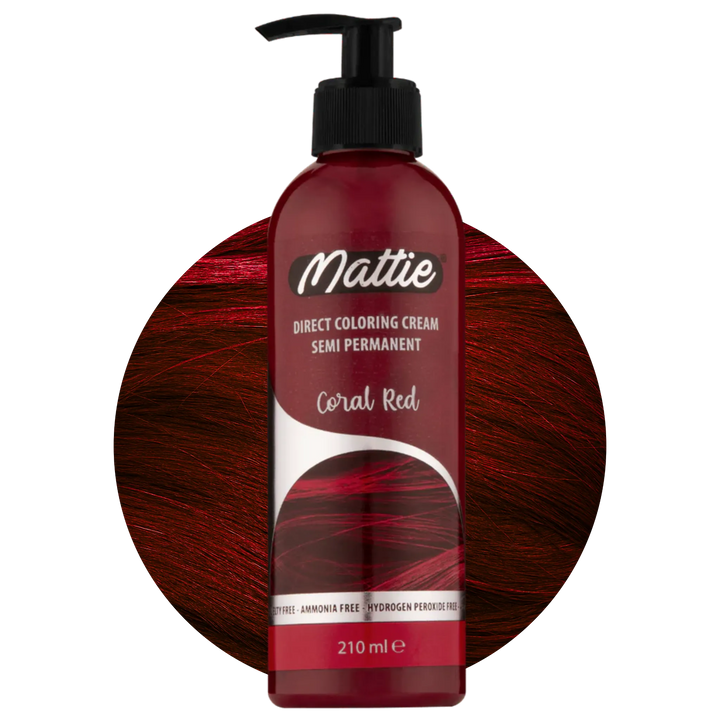 Mattie Coral Red - Crème De Coloration Directe Semi-Permanente Vegan 210 ml