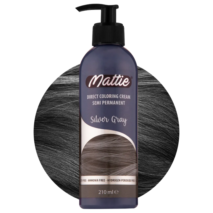 Mattie Silver Gray - Crème De Coloration Végane Semi-Permanente Coloration Directe 210 ml