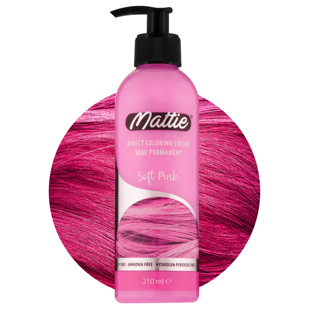 Mattie Soft Pink - Crème De Coloration Directe Semi-Permanente Vegan 210 ml