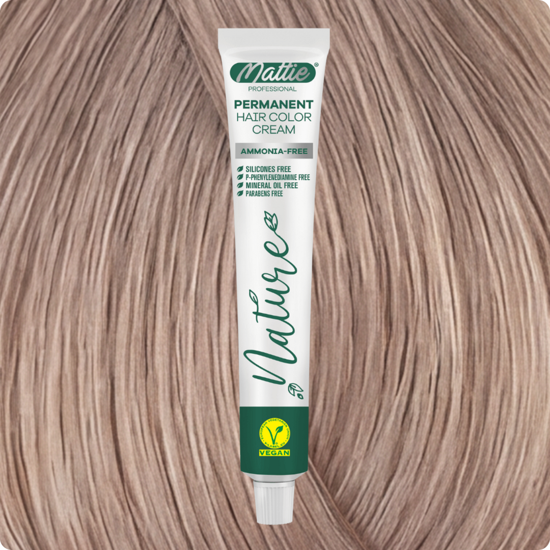 Mattie Professional Nature (10.16) Blond Très Clair Cendré Rosé - Crème De Coloration Permanente Vegan Et Sans Ammoniaque 60 ml
