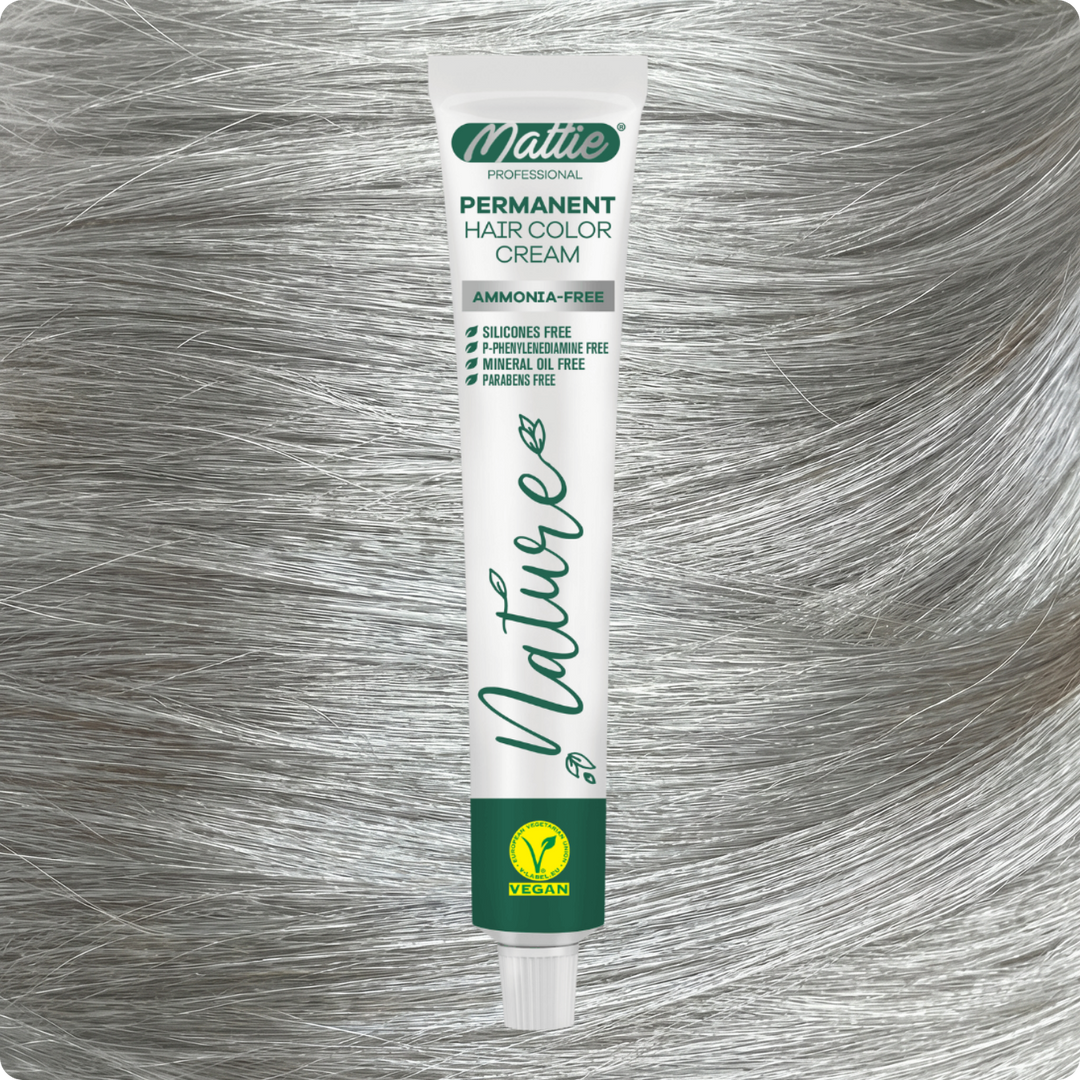 Mattie Professional Nature (10.1) Platine Cendré - Crème De Coloration Permanente Vegan Et Sans Ammoniaque 60 ml