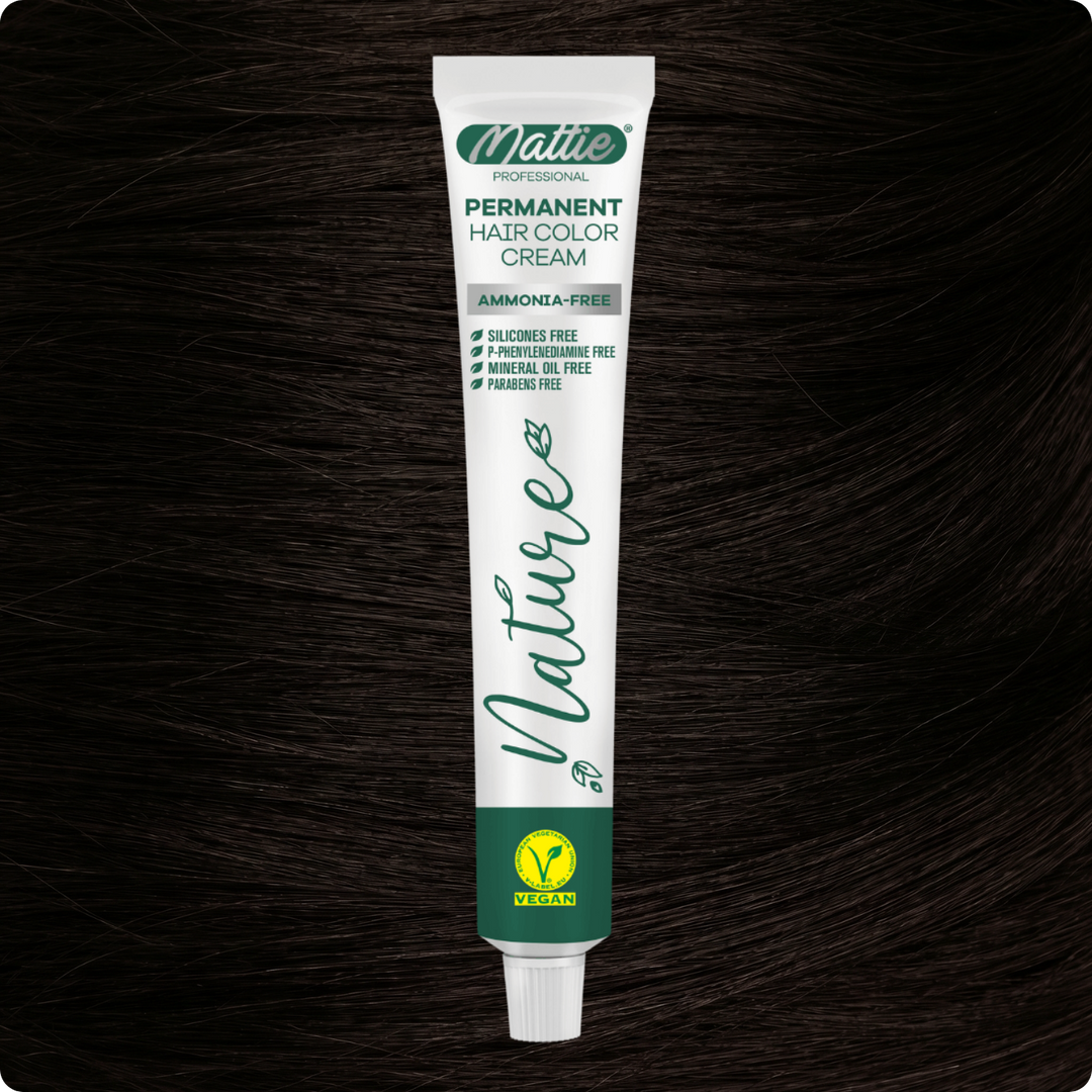 Mattie Professional Nature (3.0) Brun Foncé Intense - Crème De Coloration Permanente Vegan Et Sans Ammoniaque 60 ml