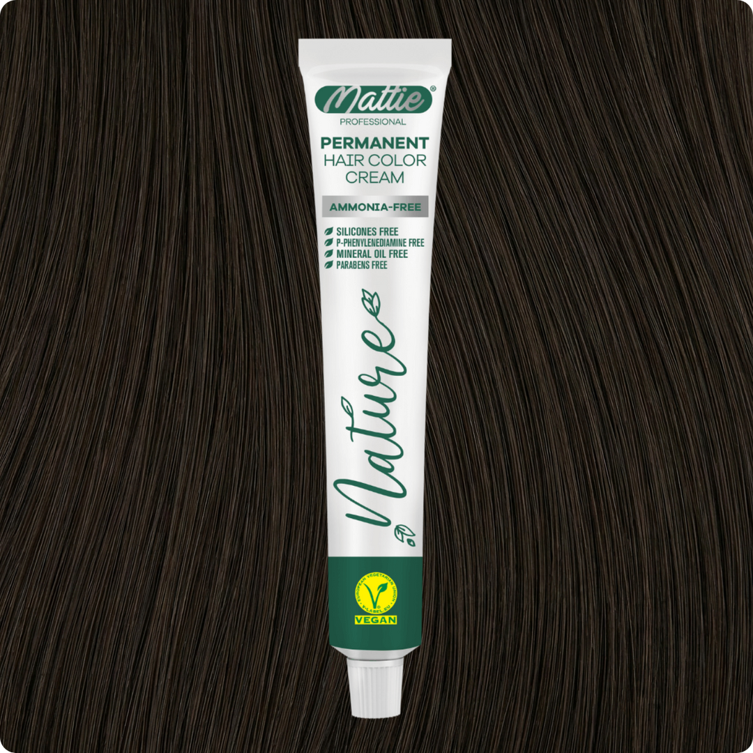 Mattie Professional Nature (4.77) Moka - Crème De Coloration Permanente Vegan Et Sans Ammoniaque 60 ml
