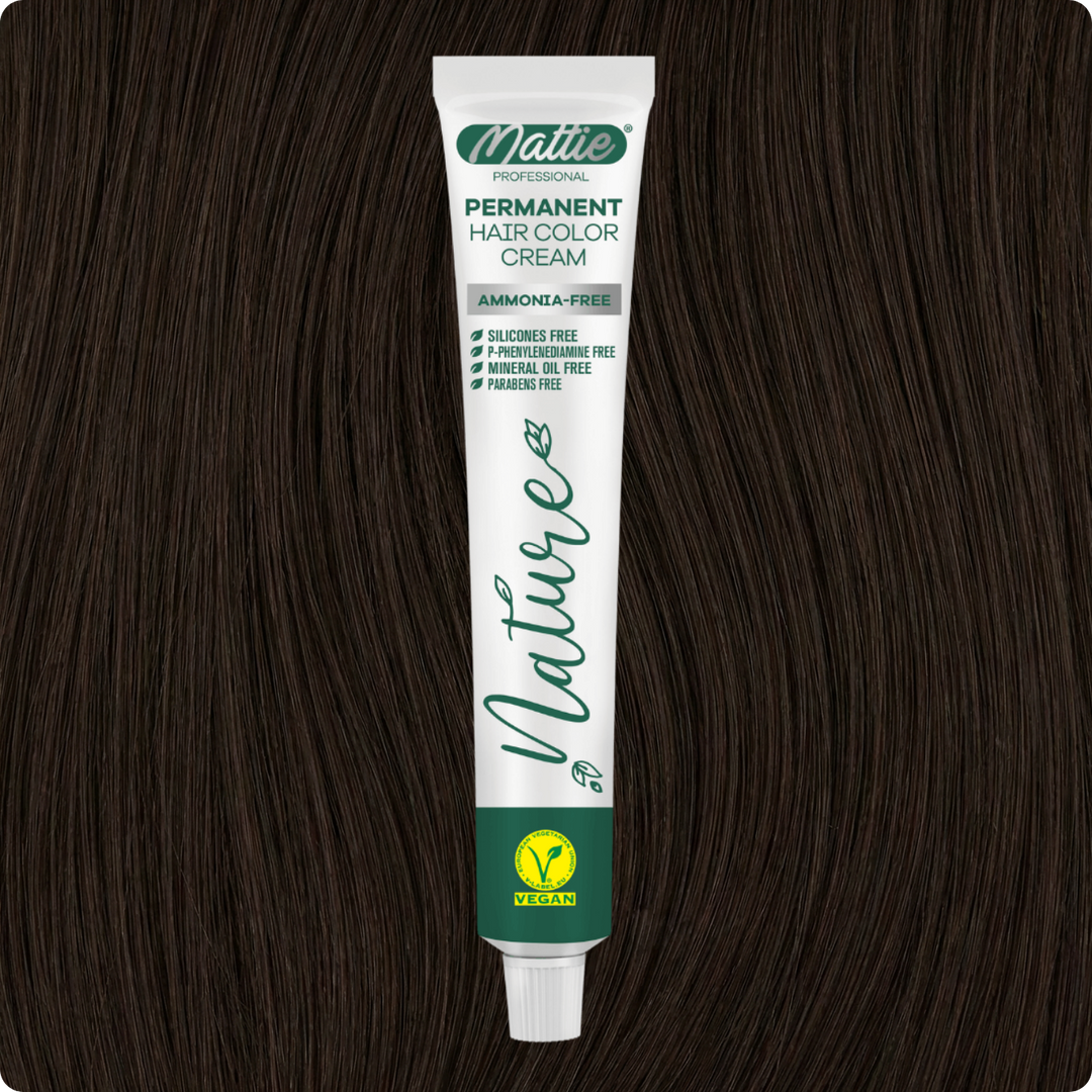 Mattie Professional Nature (5.77) Chocolat Noir - Crème De Coloration Permanente Vegan Et Sans Ammoniaque 60 ml