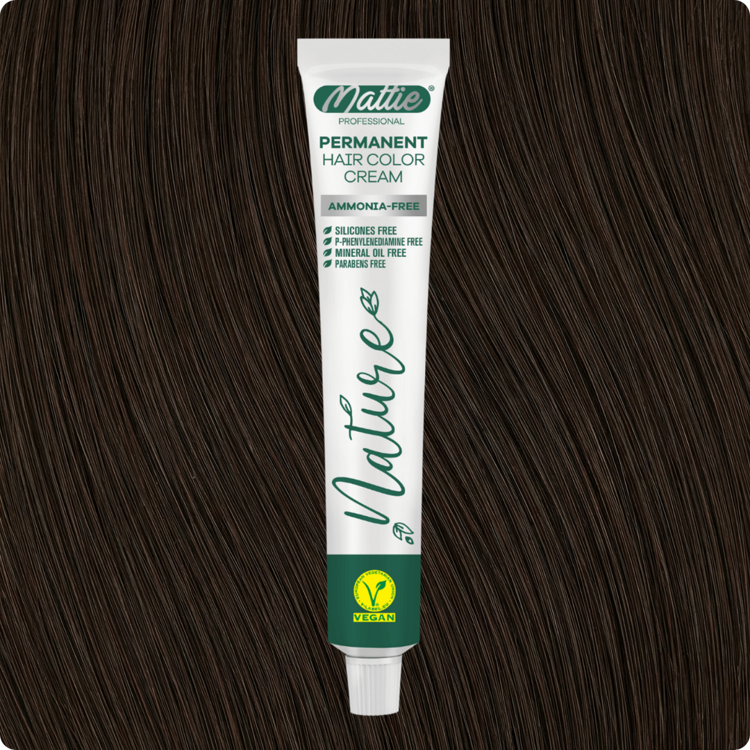 Mattie Professional Nature (6.78) Brun Beige - Crème De Coloration Permanente Vegan Et Sans Ammoniaque 60 ml