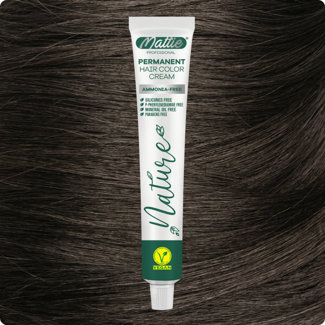 Mattie Professional Nature (7.11) Blond Cendré Extra - Crème De Coloration Permanente Vegan Et Sans Ammoniaque 60 ml
