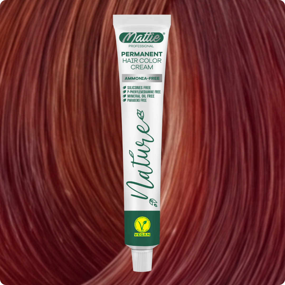 Mattie Professional Nature (7.44) Cuivré Intense - Crème De Coloration Permanente Vegan Et Sans Ammoniaque 60 ml