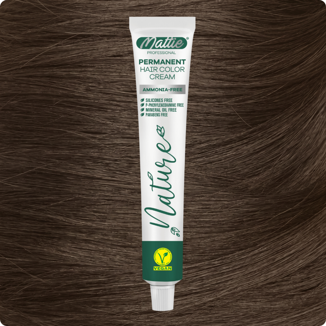 Mattie Professional Nature (7.71) Blond Brun Cendré - Crème De Coloration Permanente Vegan Et Sans Ammoniaque 60 ml