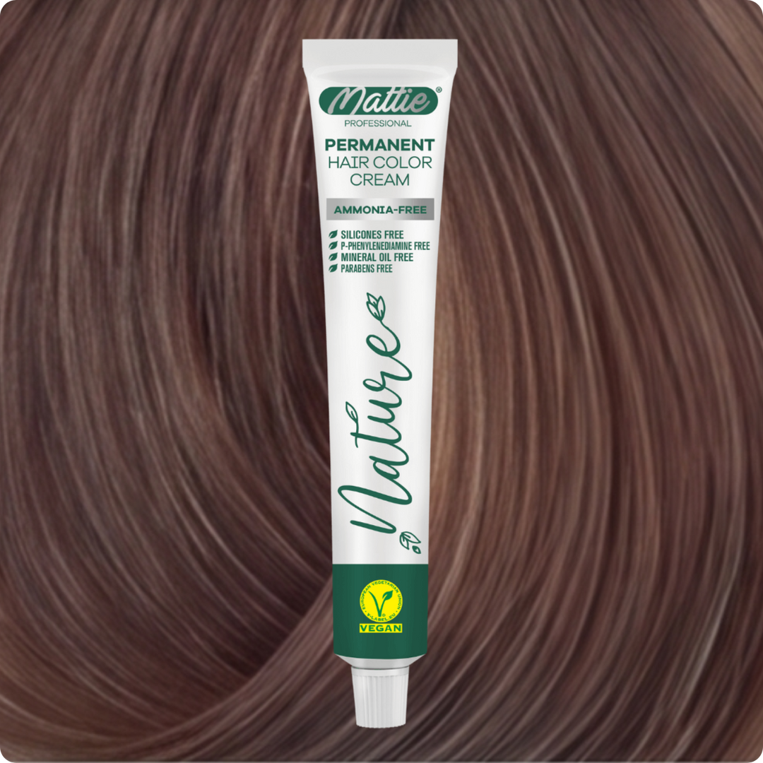 Mattie Professional Nature (7.8) Blonde Beige Sable - Crème De Coloration Permanente Vegan Et Sans Ammoniaque 60 ml