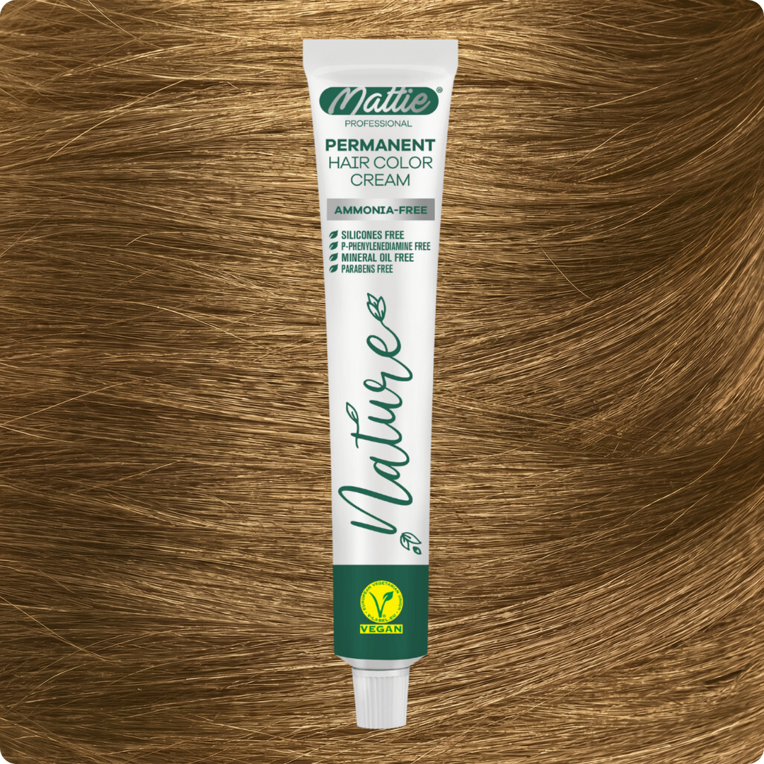 Mattie Professional Nature (8.0) Blond Clair Intense - Crème De Coloration Permanente Vegan Et Sans Ammoniaque 60 ml