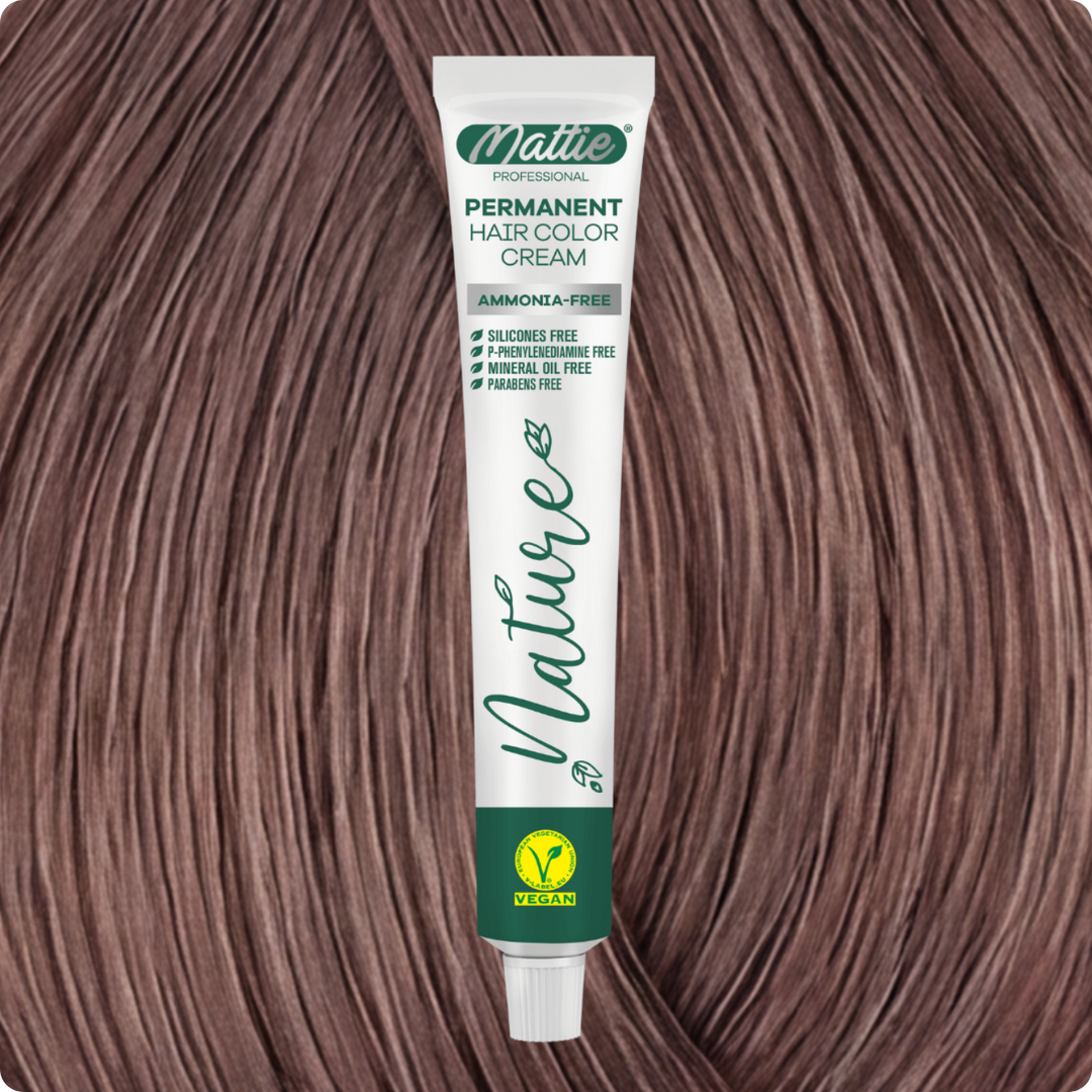 Mattie Professional Nature (8.16) Blond Clair Cendré Rosé - Crème De Coloration Permanente Vegan Et Sans Ammoniaque 60 ml