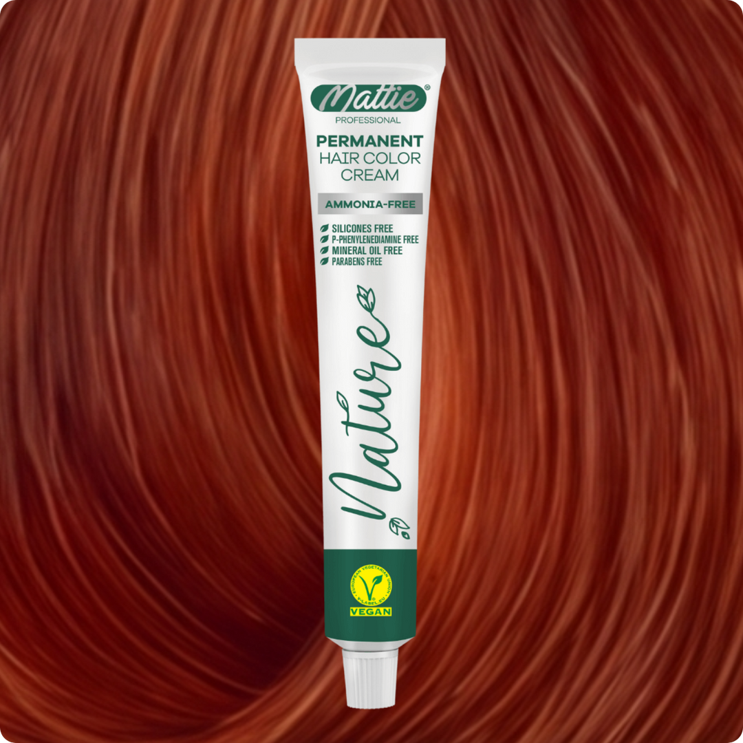 Mattie Professional Nature (8.34) Blond Clair Doré Cuivré - Crème De Coloration Permanente Vegan Et Sans Ammoniaque 60 ml