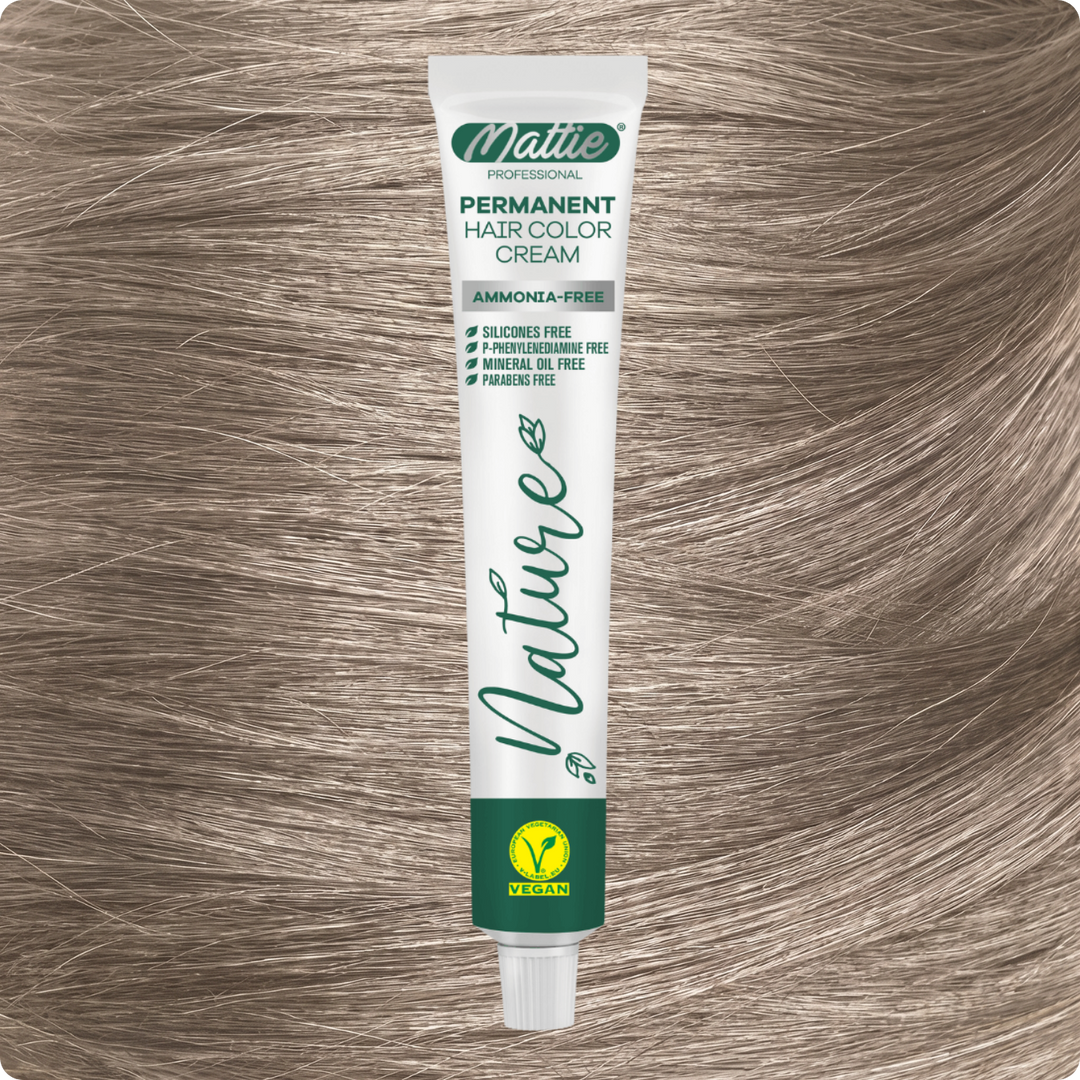Mattie Professional Nature (9.1) Blond Cendré Très Clair - Crème De Coloration Permanente Vegan Et Sans Ammoniaque 60 ml