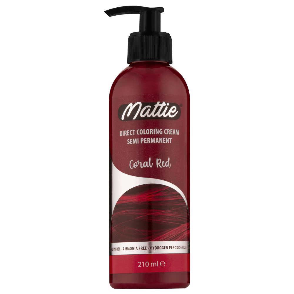 Mattie Coral Red - Crème De Coloration Directe Semi-Permanente Vegan 210 ml