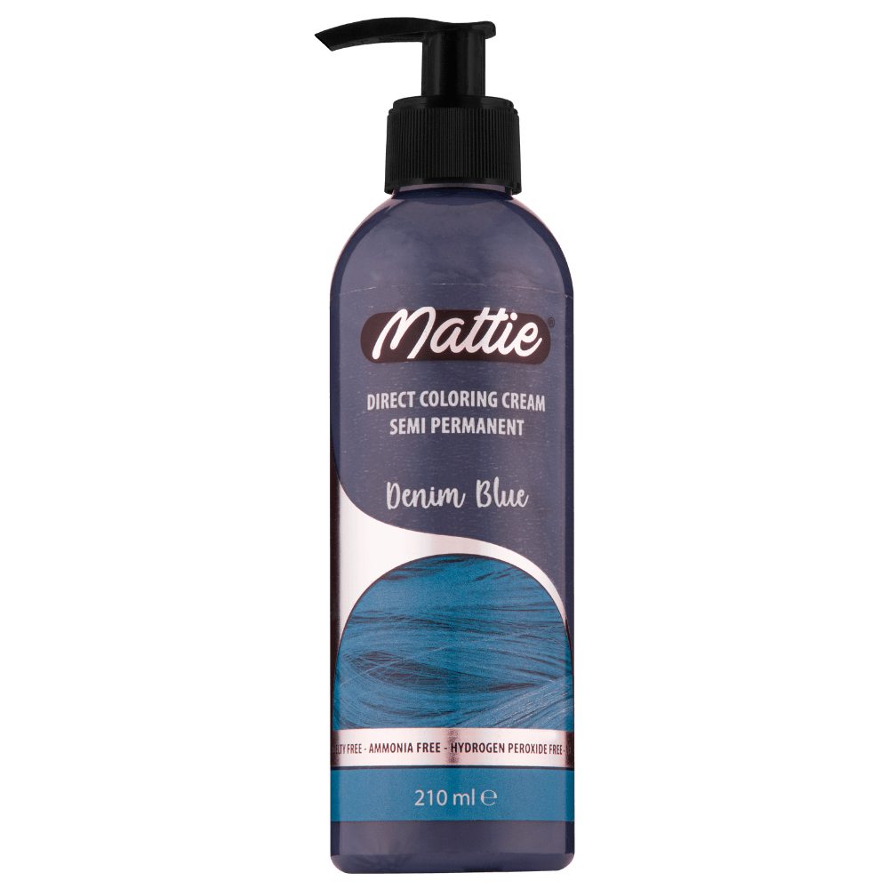 Mattie Denim Blue - Crème De Coloration Directe Semi-Permanente Vegan 210 ml