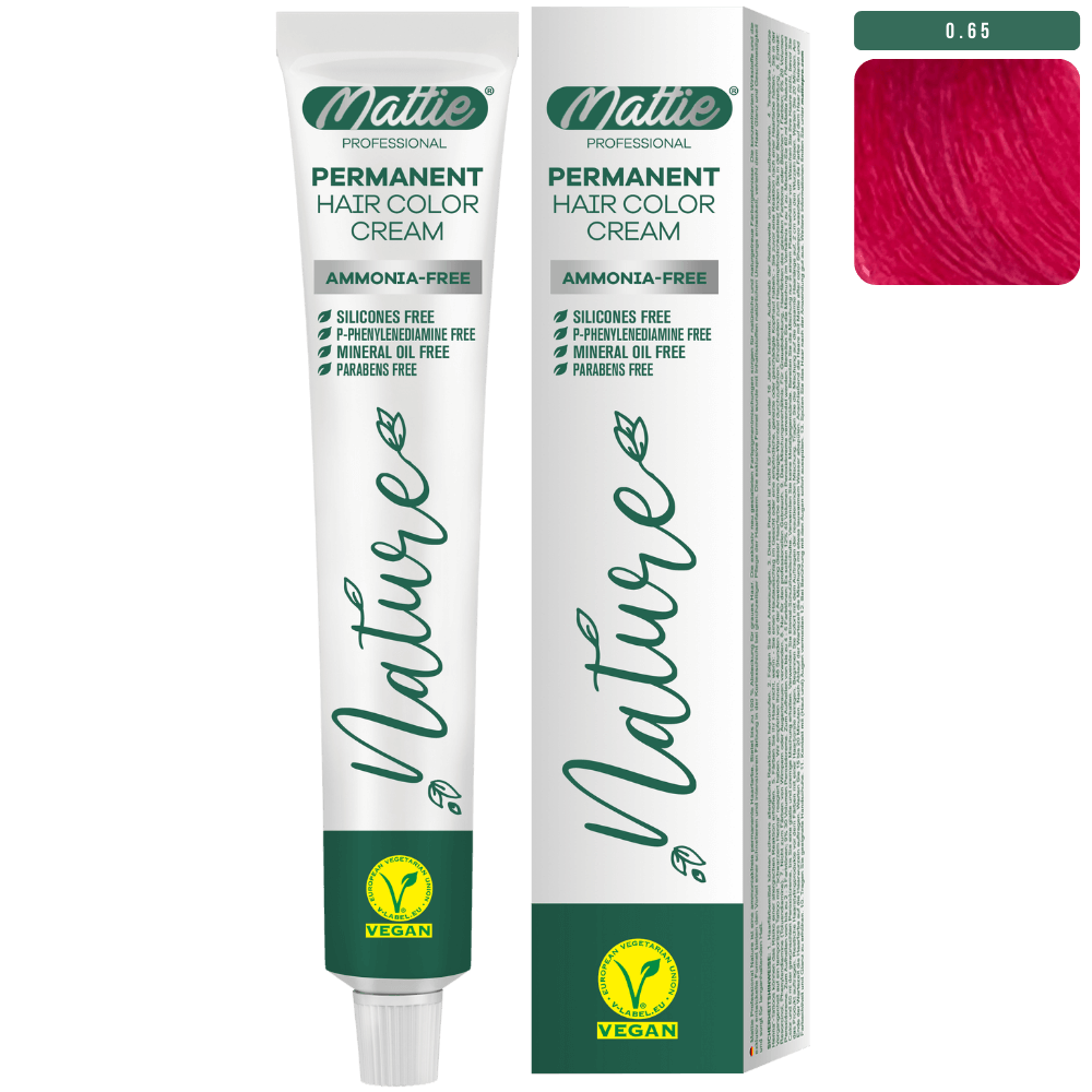 Mattie Professional Nature (0.65) Special Pink - Végane Crème De Coloration Permanente 60ml