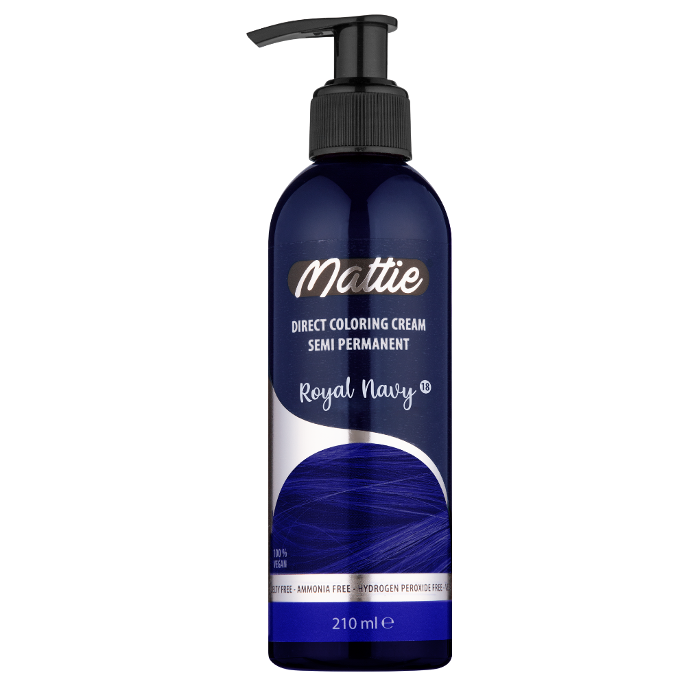 Mattie Royal Navy - Végane Coloration Semi-Permanente Coloration Directe Crème 210 ml